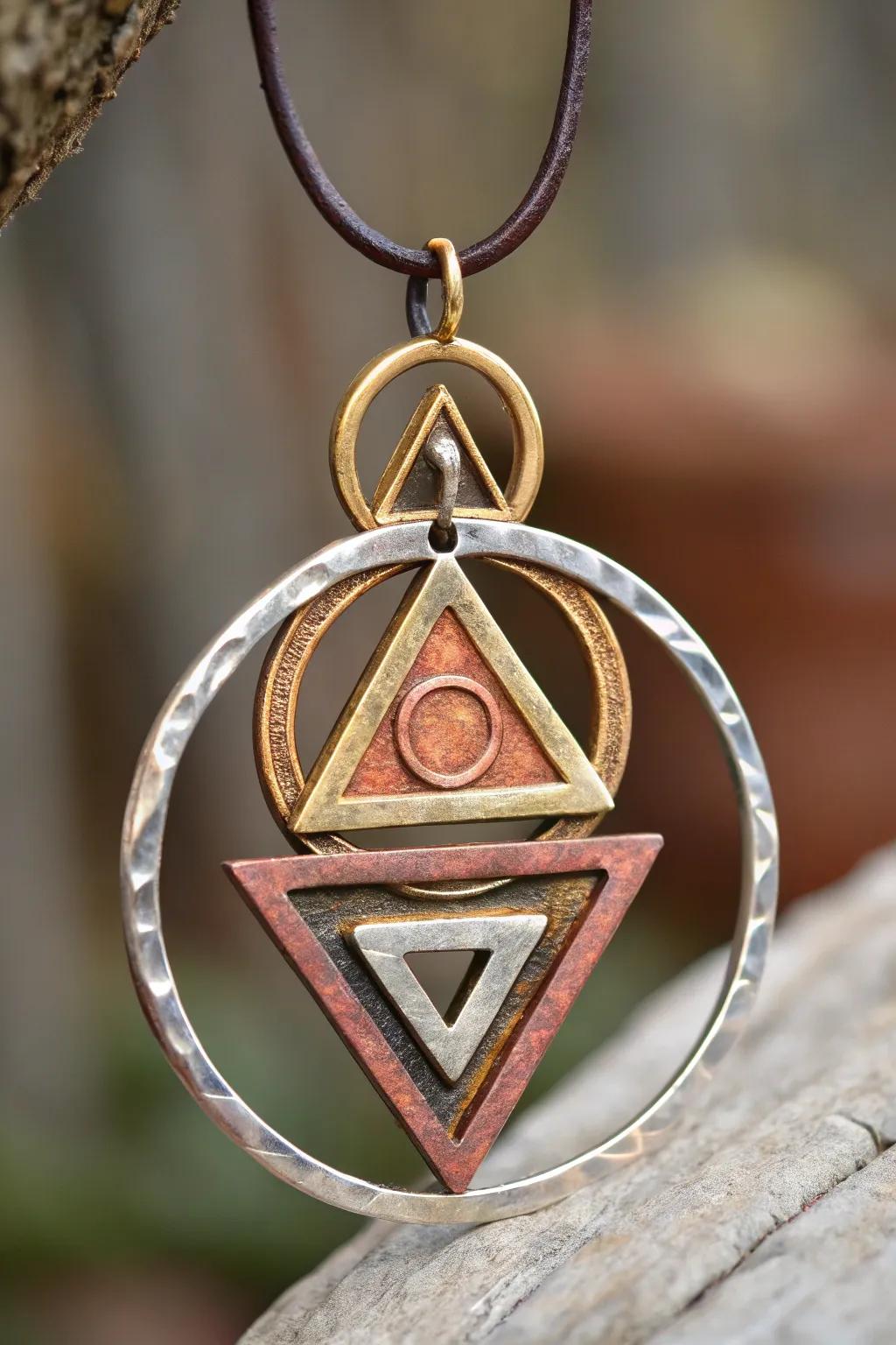 Discover depth and artistry in every layer with this expertly crafted pendant.