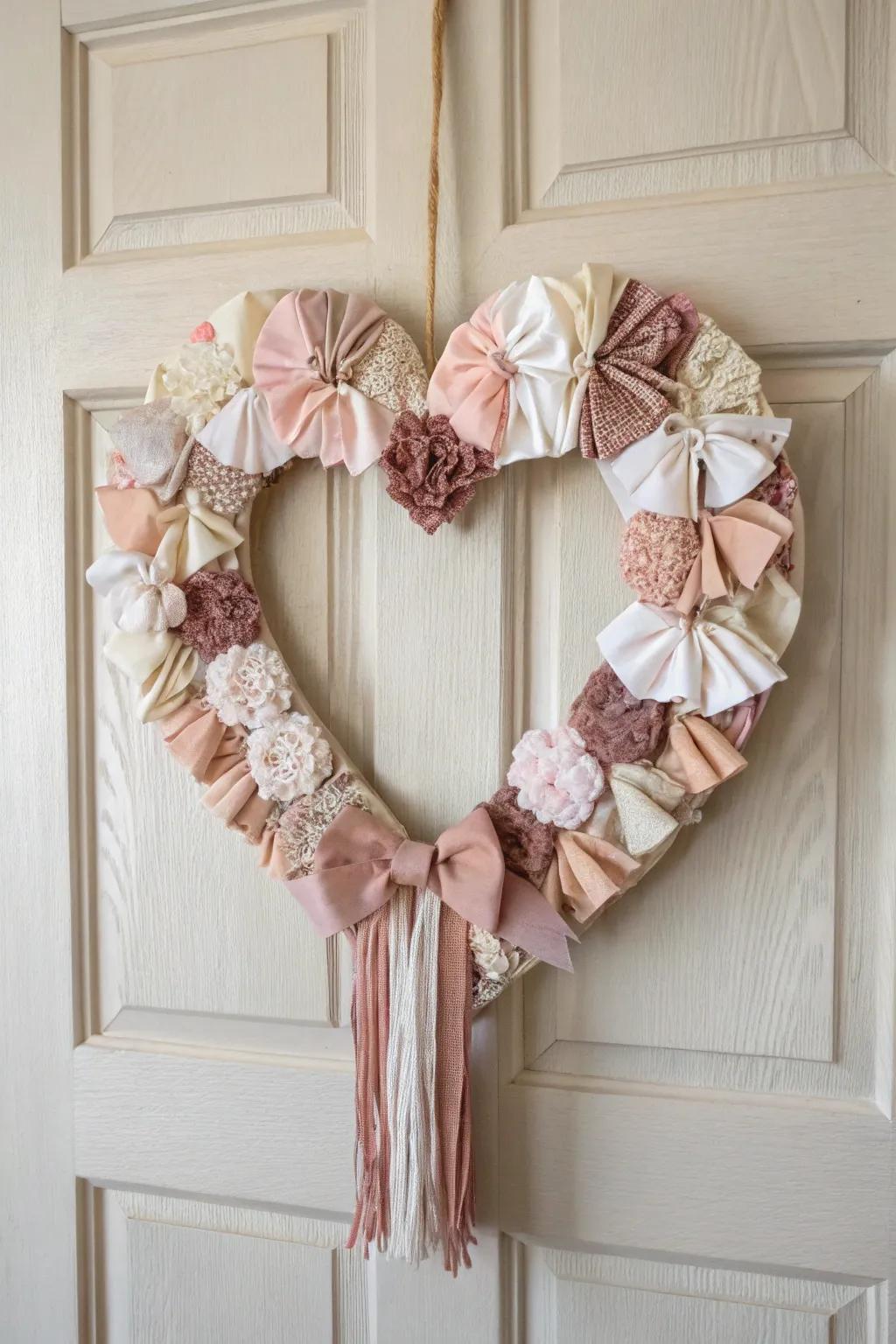 Welcome love and warmth with a handcrafted Valentine wreath that speaks simplicity and charm.