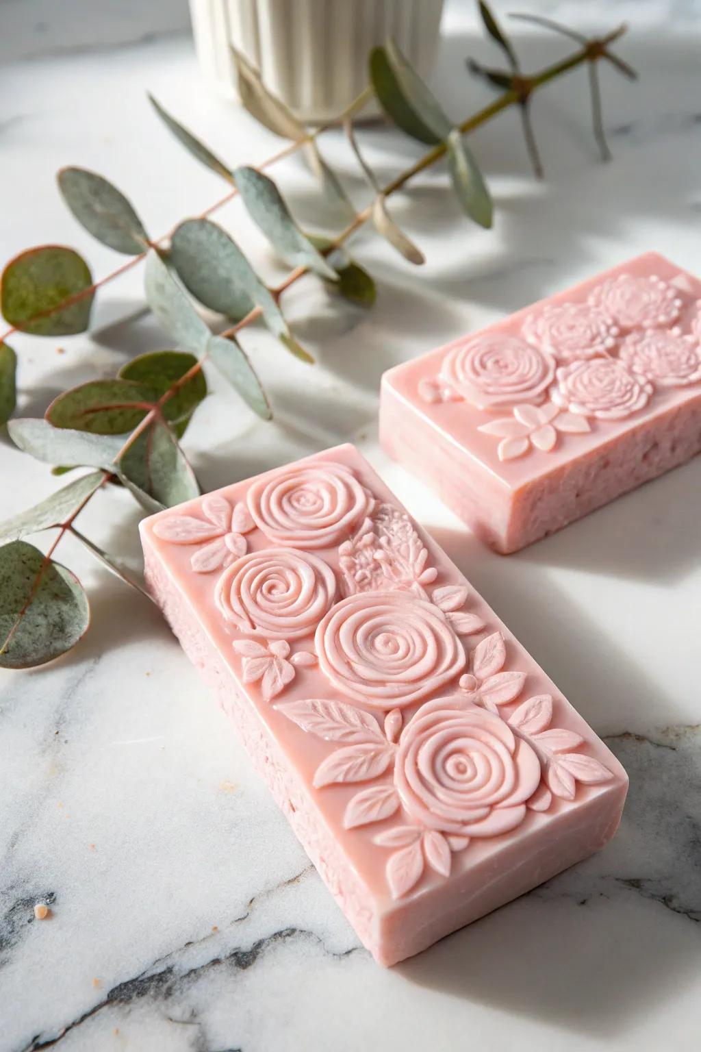 Elevate your Valentine’s Day with artisanal rose-embedded soap, a perfect blend of simplicity and romance.