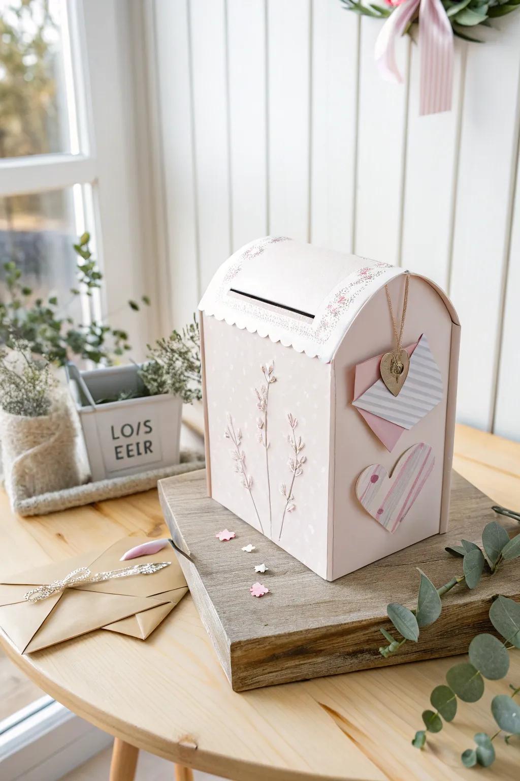 Craft a charming Valentine's Day mailbox with a simple cereal box and a touch of creativity! 🌿💕 #ScandiBohoDIY #ValentinesCraft