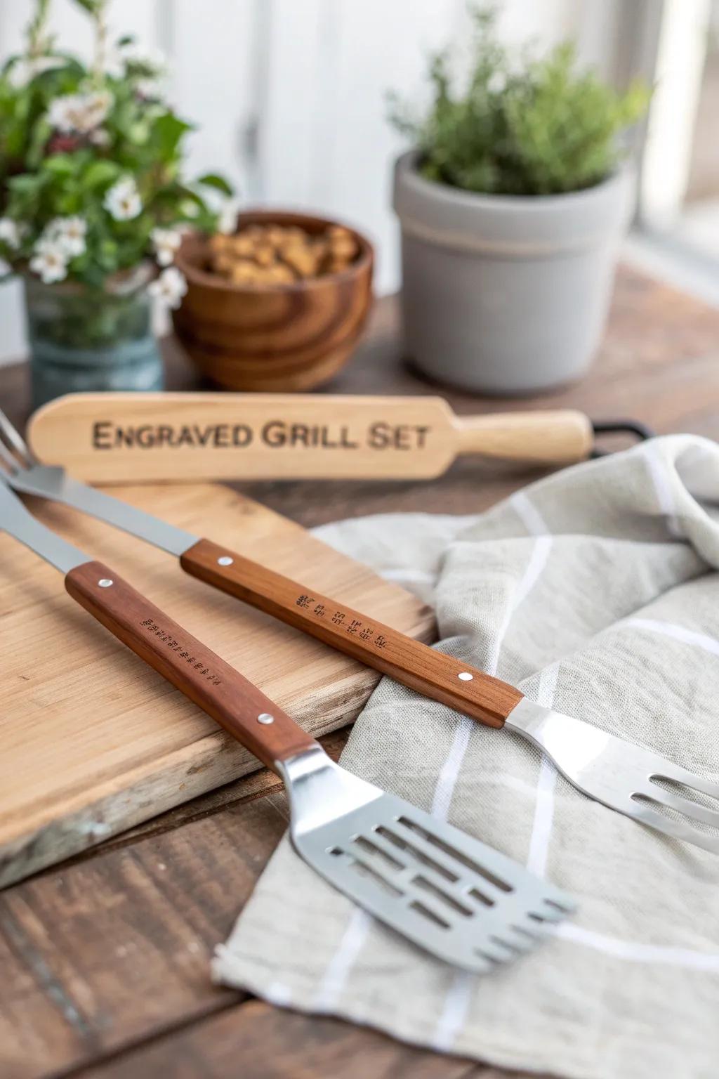 Celebrate his passion for grilling with a personalized touch. 🔥 #ValentinesGift #MinimalistStyle