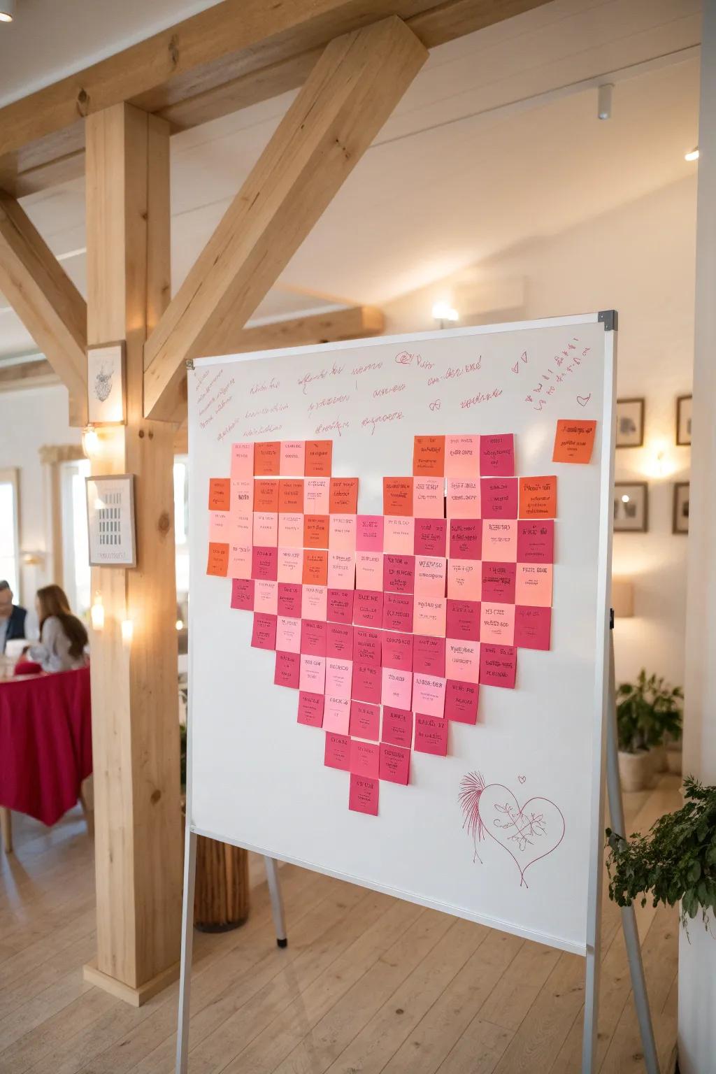 Add a personal touch to your Valentine’s Day with a stunning Post-it Heart Mosaic!