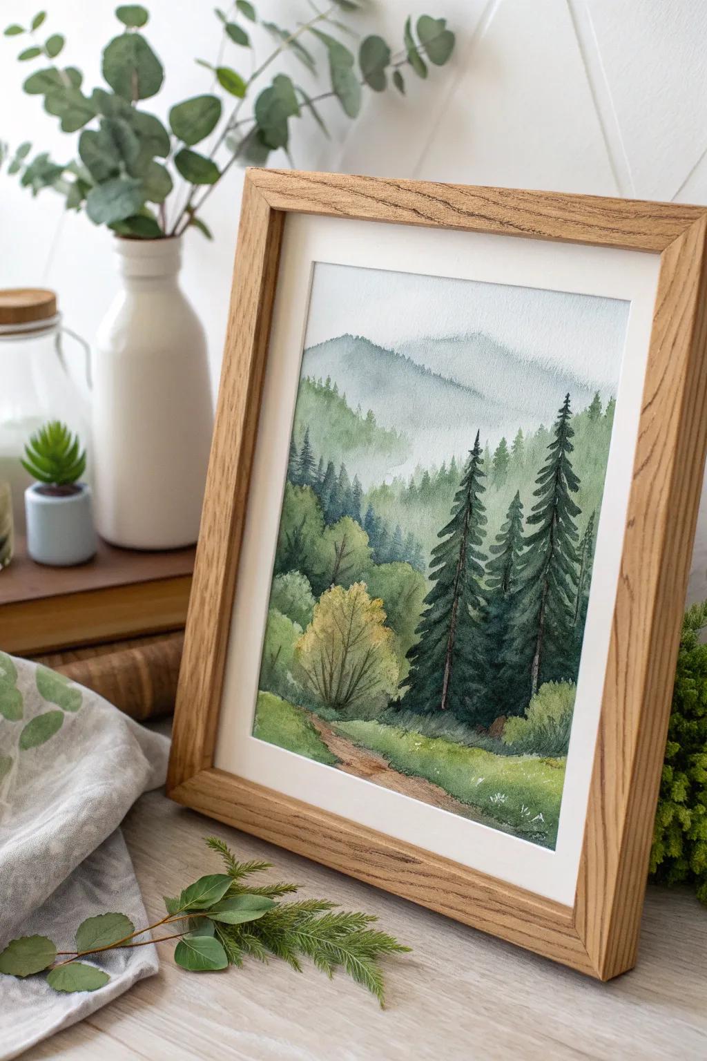 Get lost in the enchanting whispers of the forest through watercolor magic.