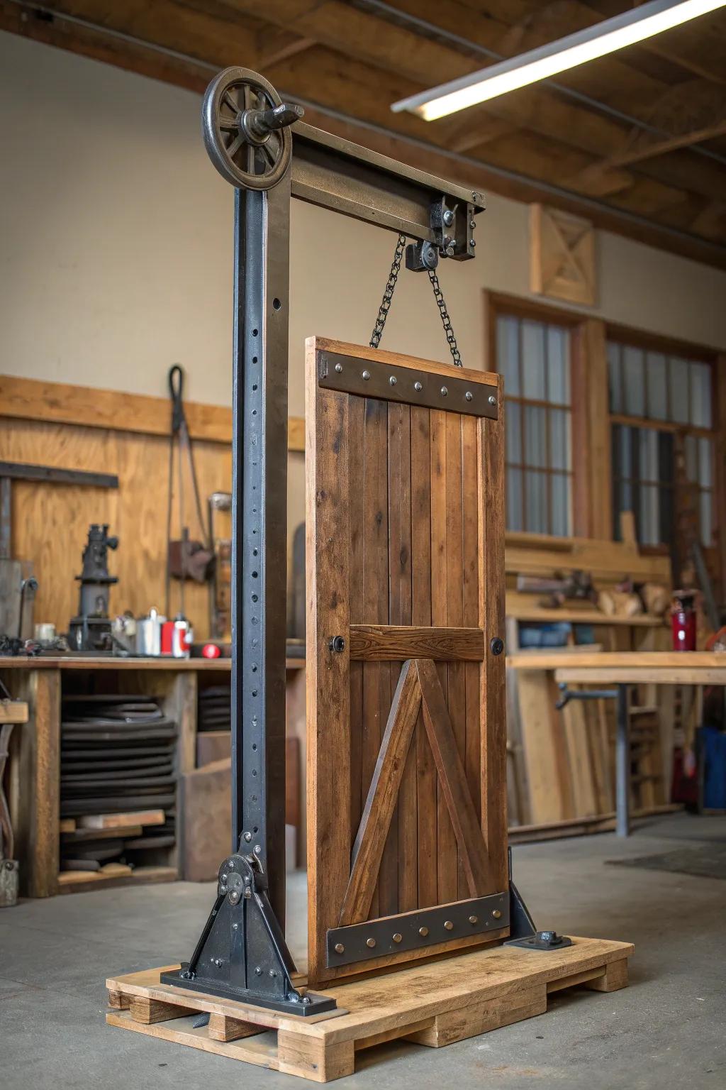 Revolutionize your workspace with a sleek swing out stand, merging functionality with craftsmanship.