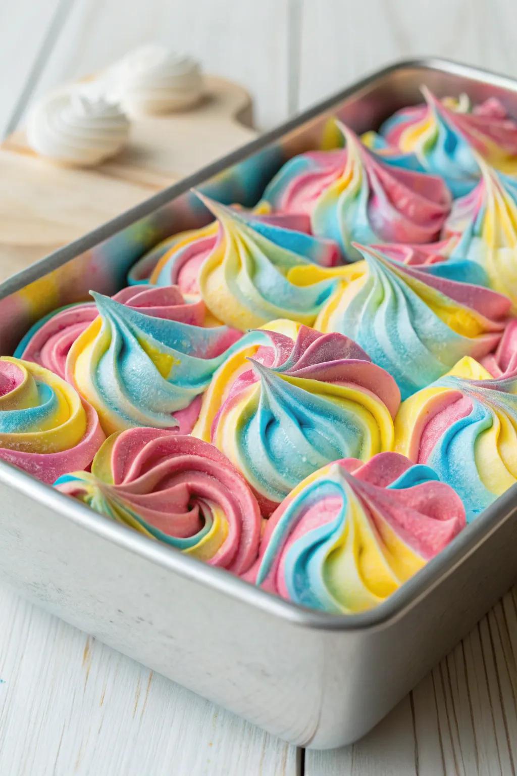 Discover the joy of creating with colors – shaving cream marbling, a fun and artistic adventure for little hands!