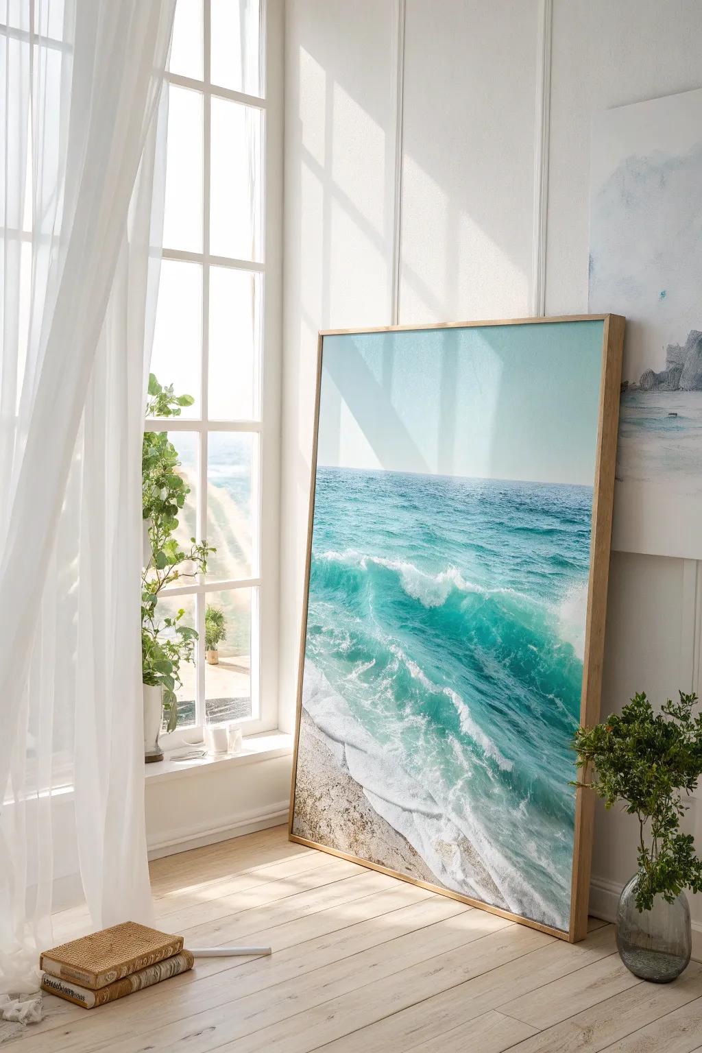 Embrace serenity with ocean-inspired art that brings the beach to your living space.