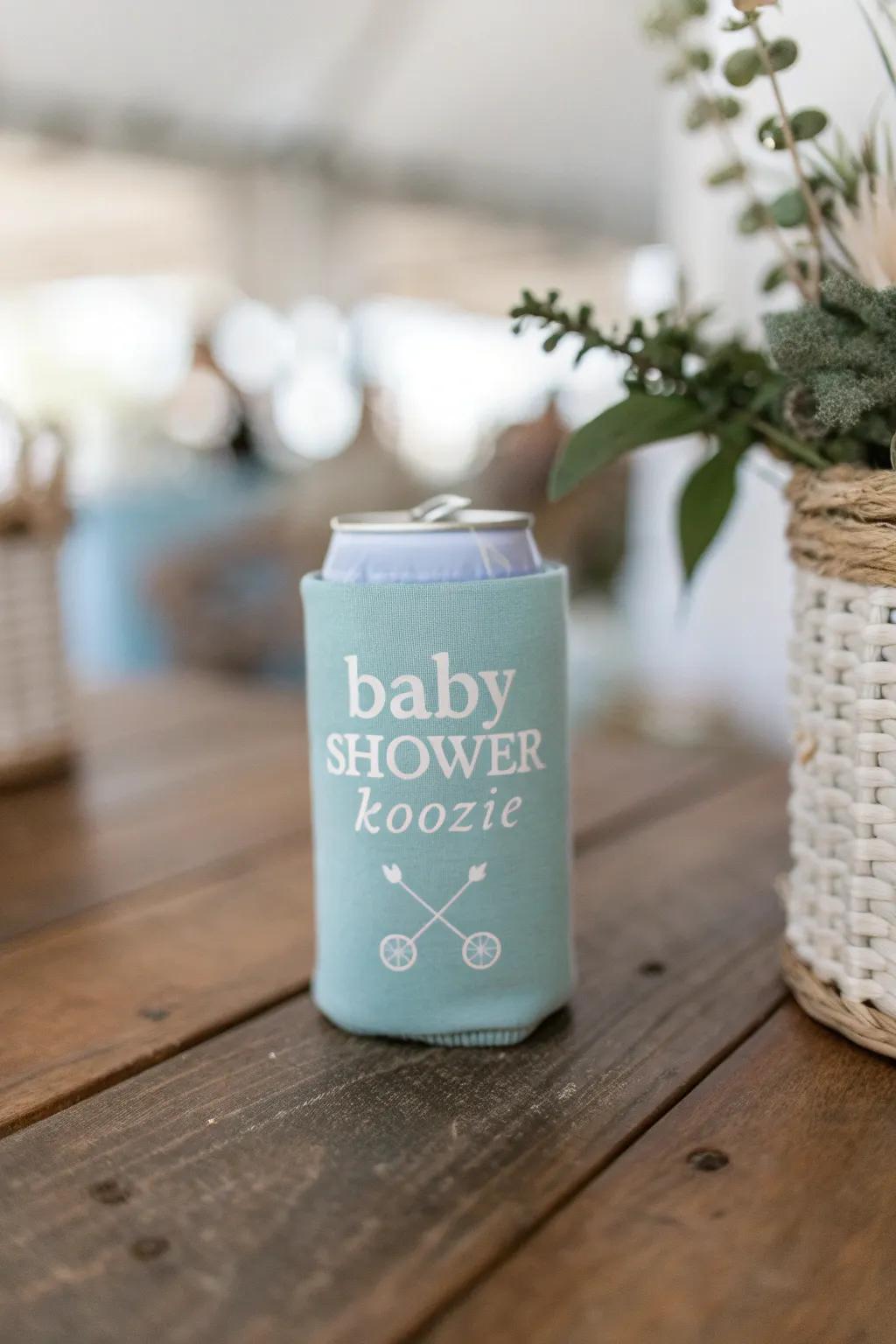 Embrace elegance with minimalist baby shower koozies that speak volumes in simplicity.
