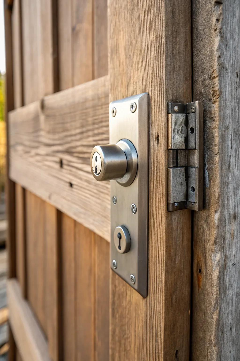 Unlock style and functionality with this ruggedly handsome surface-mounted lock.