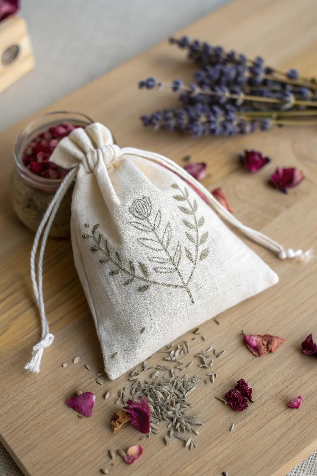 Elevate your space with the natural elegance of handcrafted scented sachets.