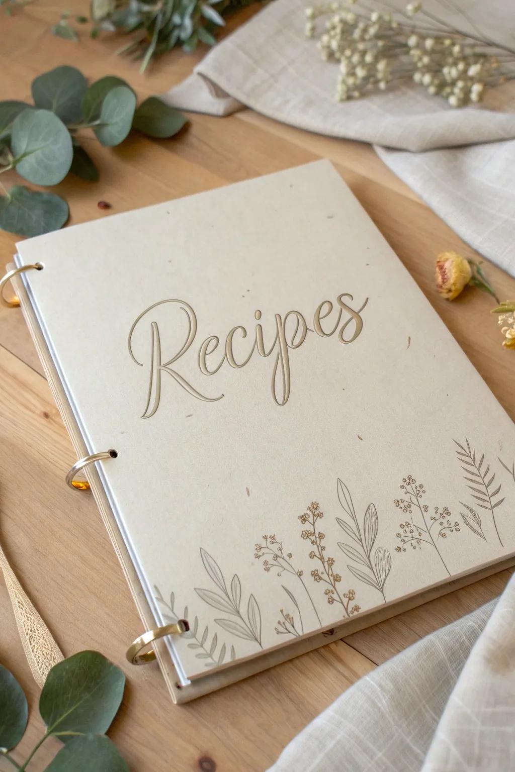 Elevate your organization game with this chic and minimalist binder cover, perfect for adding a touch of elegance to your workspace.