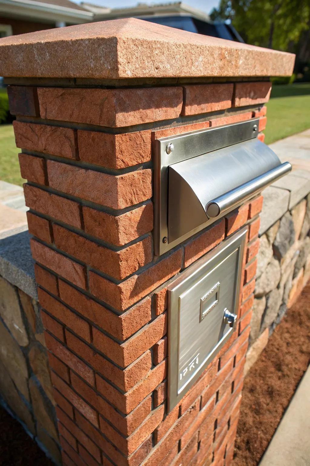Elevate your curb appeal with the perfect blend of brick and metal.