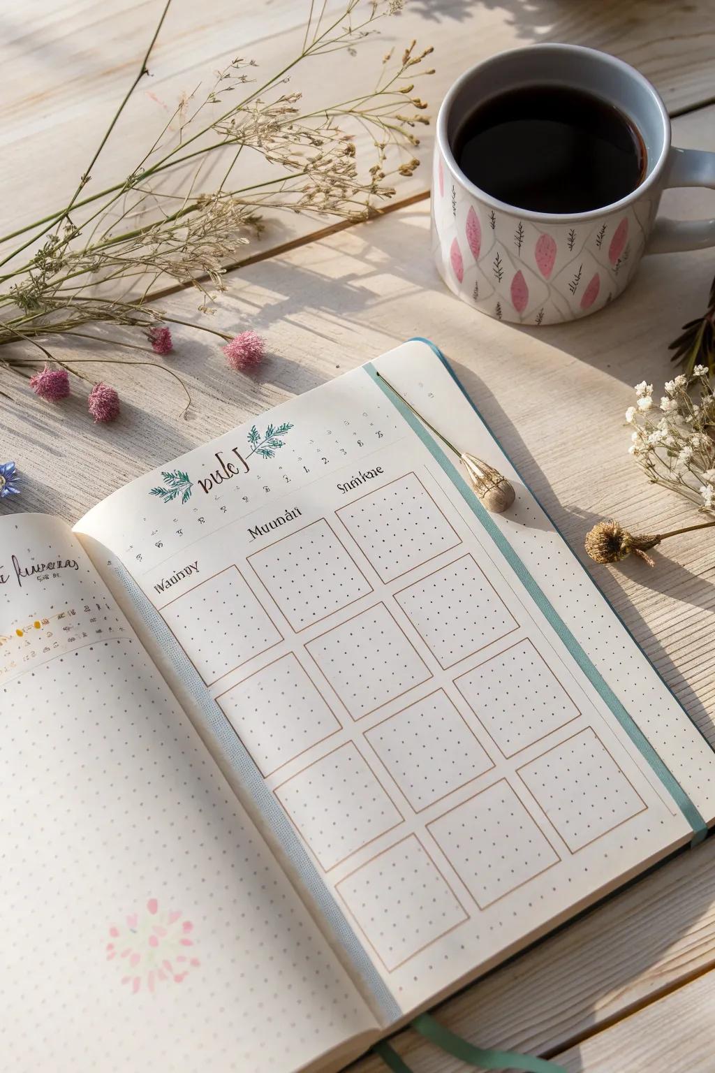 Embrace simplicity and track your habits with elegance. 🌿 #BulletJournal #HabitTracker #MinimalistBeauty