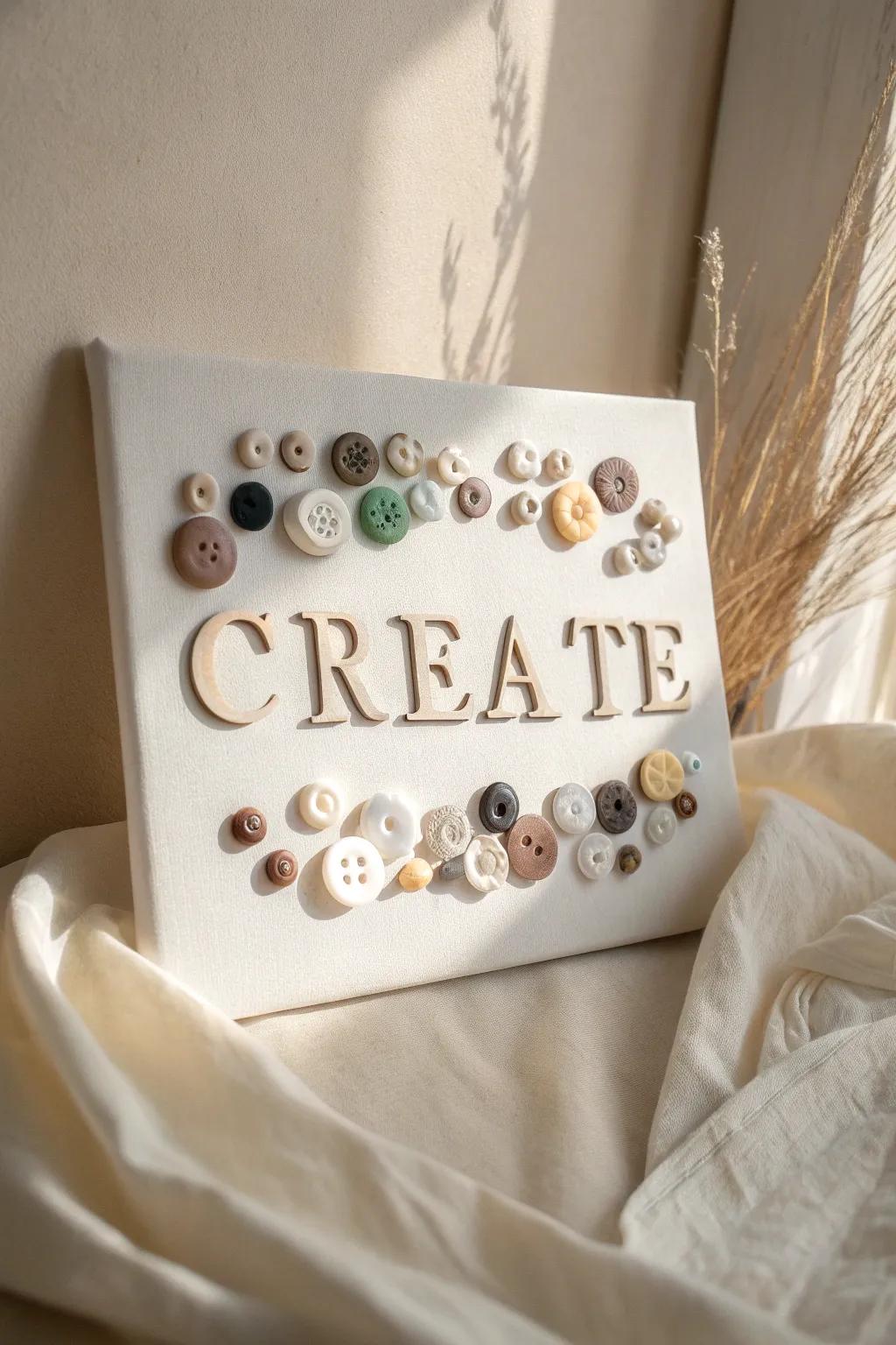 Embrace your creativity with a touch of button artistry. 🌿✨ #MinimalistBeauty #BohoCraft
