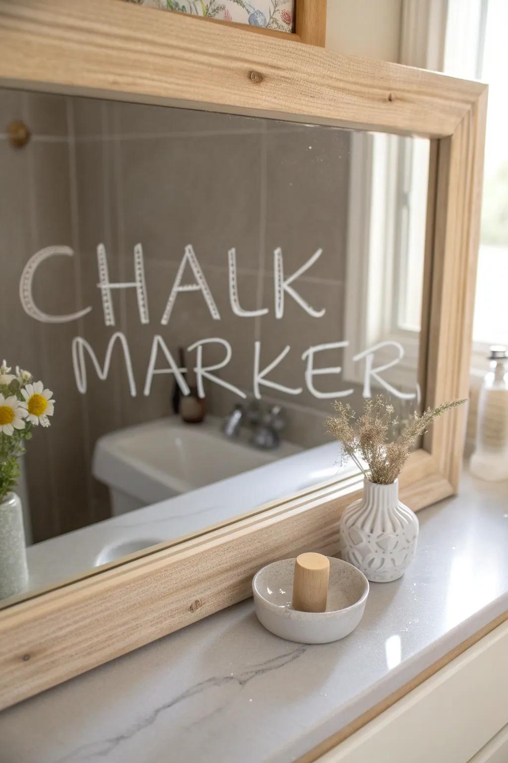Start your day with a smile and an inspiring note on your mirror. #MirrorMessages #ScandiBoho