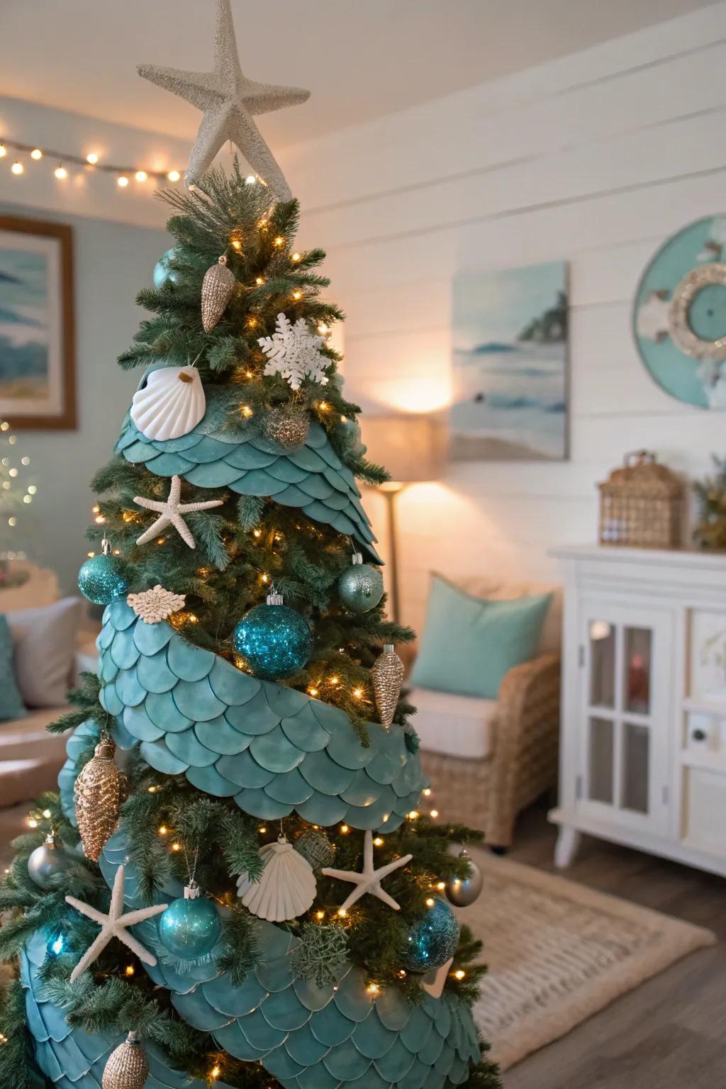 A mystical mermaid tree that captures the allure of the ocean.