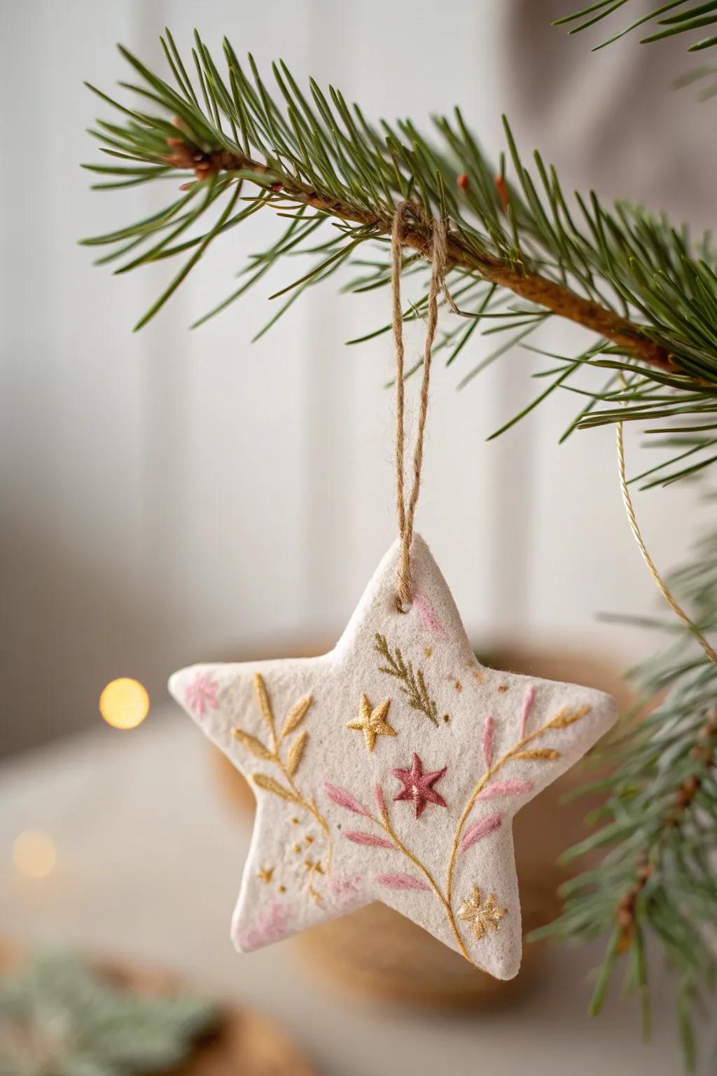 Craft your own holiday magic with these charming salt dough ornaments.