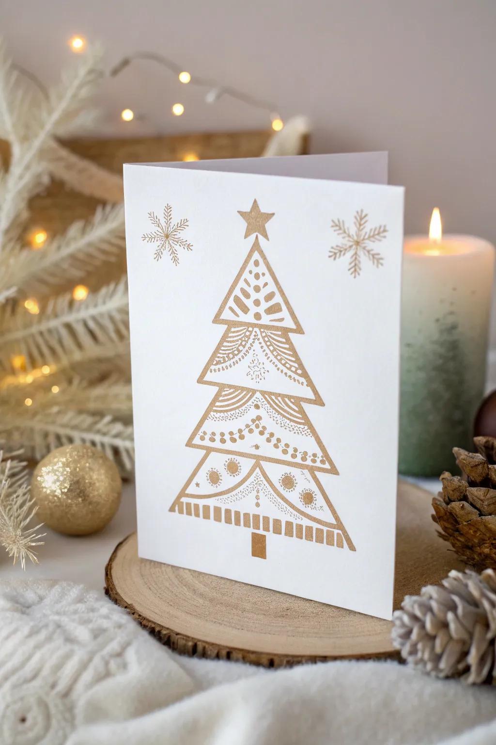 Elevate your holiday greetings with the art of stencil magic – where simplicity meets handcrafted elegance.