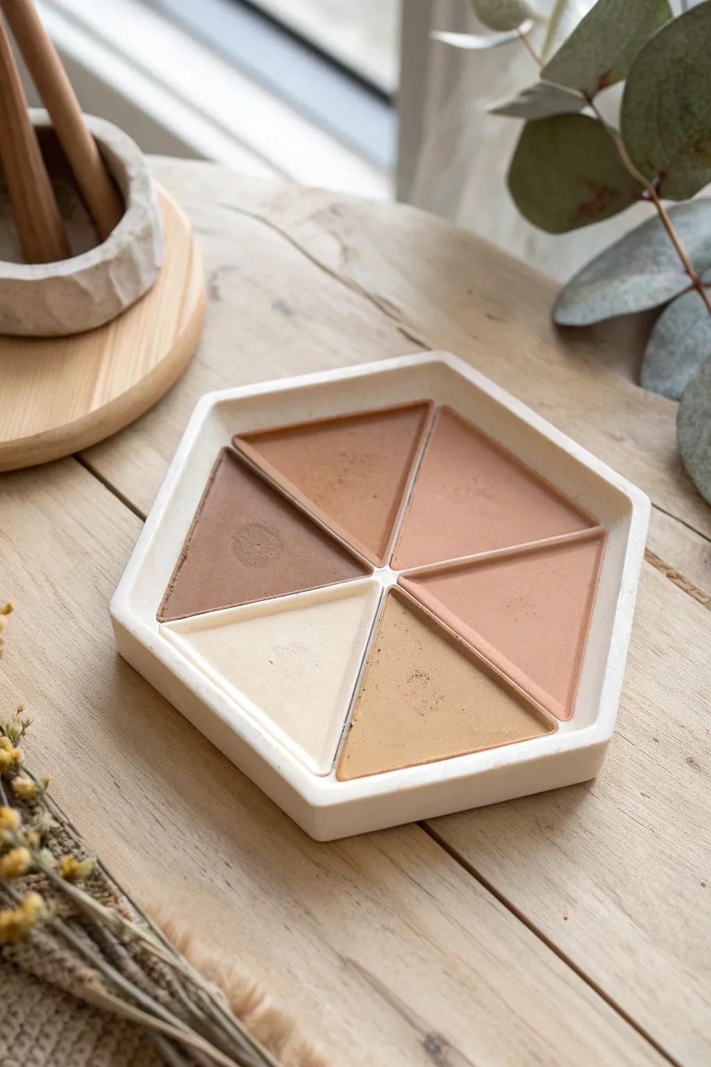 Transform your art space with a touch of geometric elegance. #ClayPalette #MinimalistDesign