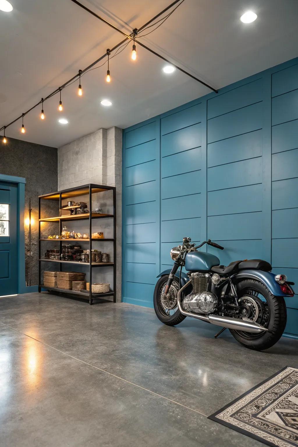 Breathe new life into your garage with a splash of soft blue—where style meets functionality.
