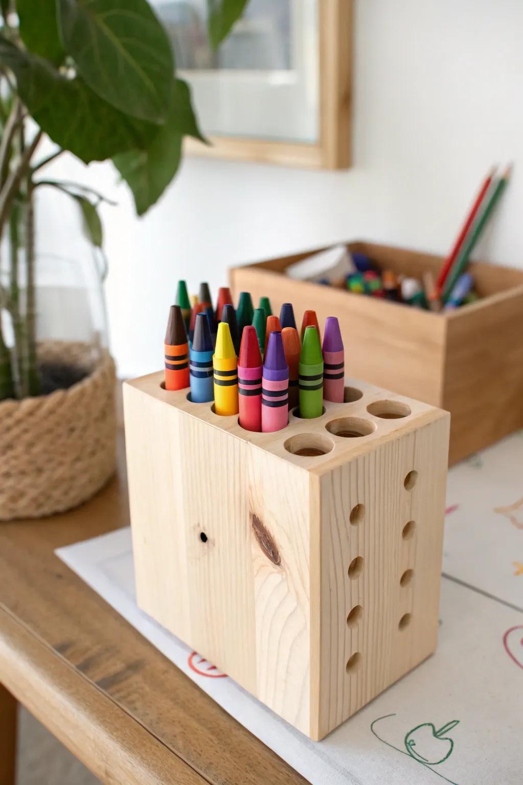Transform creativity into art with this charming DIY crayon caddy—where simplicity meets color!