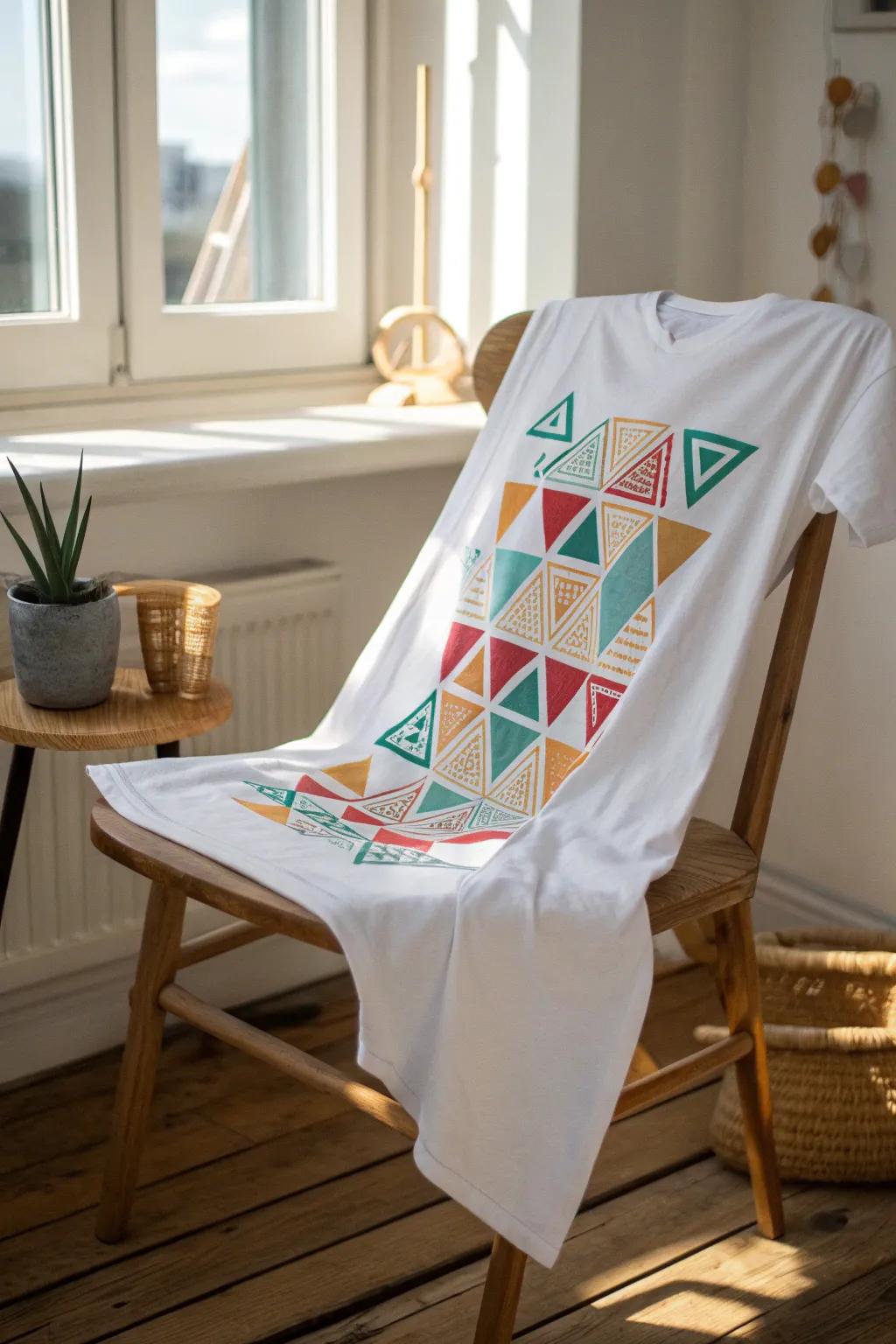 Elevate your style with vibrant geometric patterns that make simplicity stand out.