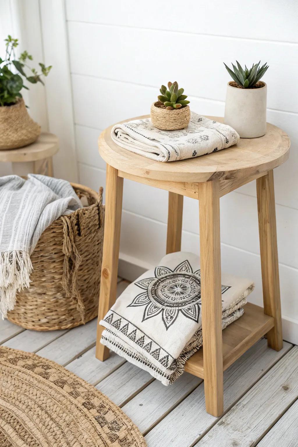 Transform your space with a chic t-shirt display that speaks to the heart of minimalist elegance.