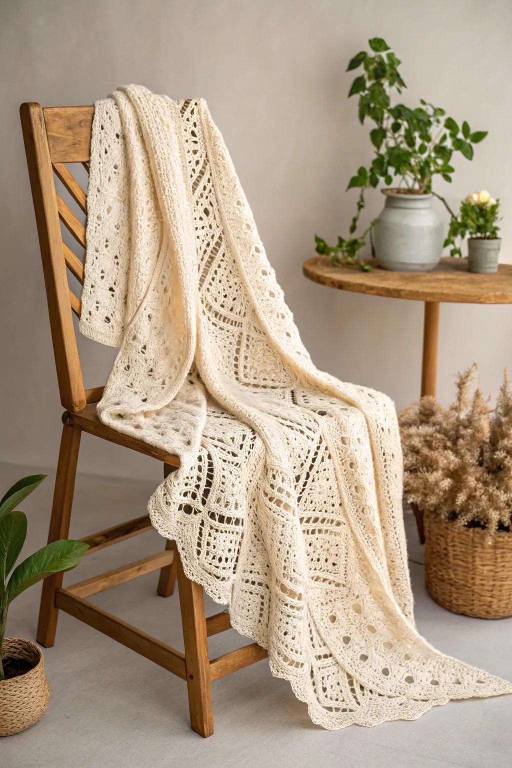 Embrace Lacy Elegance: A perfect blend of femininity and sophistication in this handcrafted crochet cardigan.
