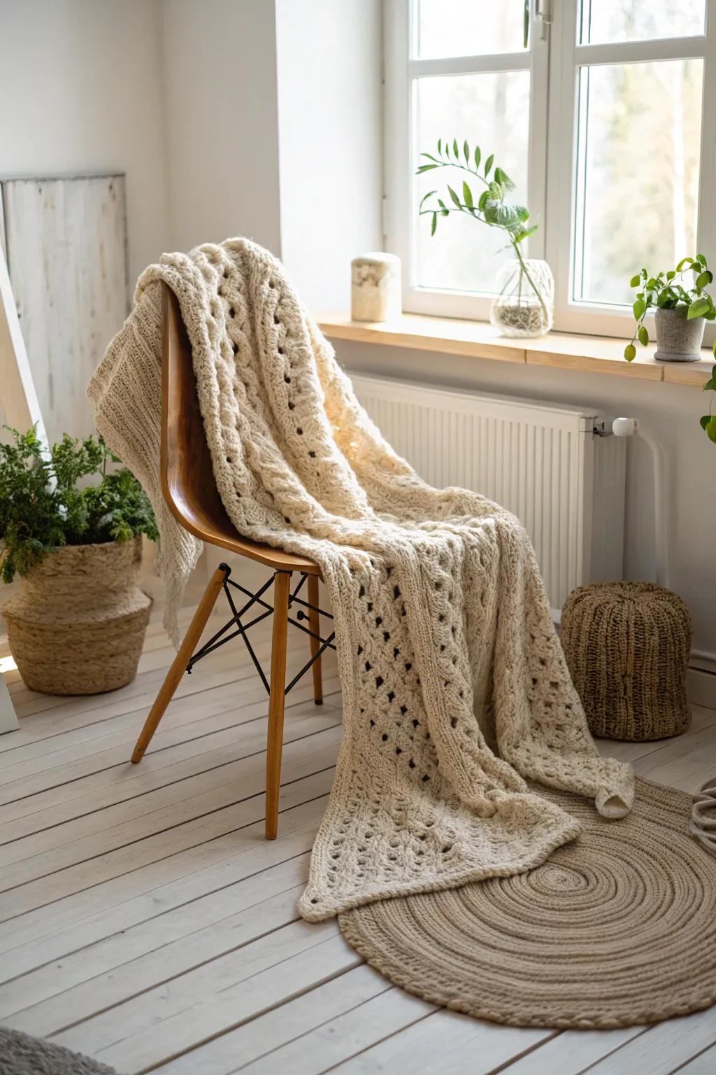 Embrace the warmth of handmade comfort with this beginner-friendly chunky crochet sweater.