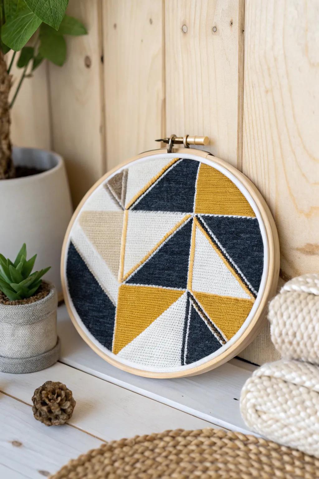 Elevate your space with minimalist cross stitch art that speaks to modern elegance and simplicity.