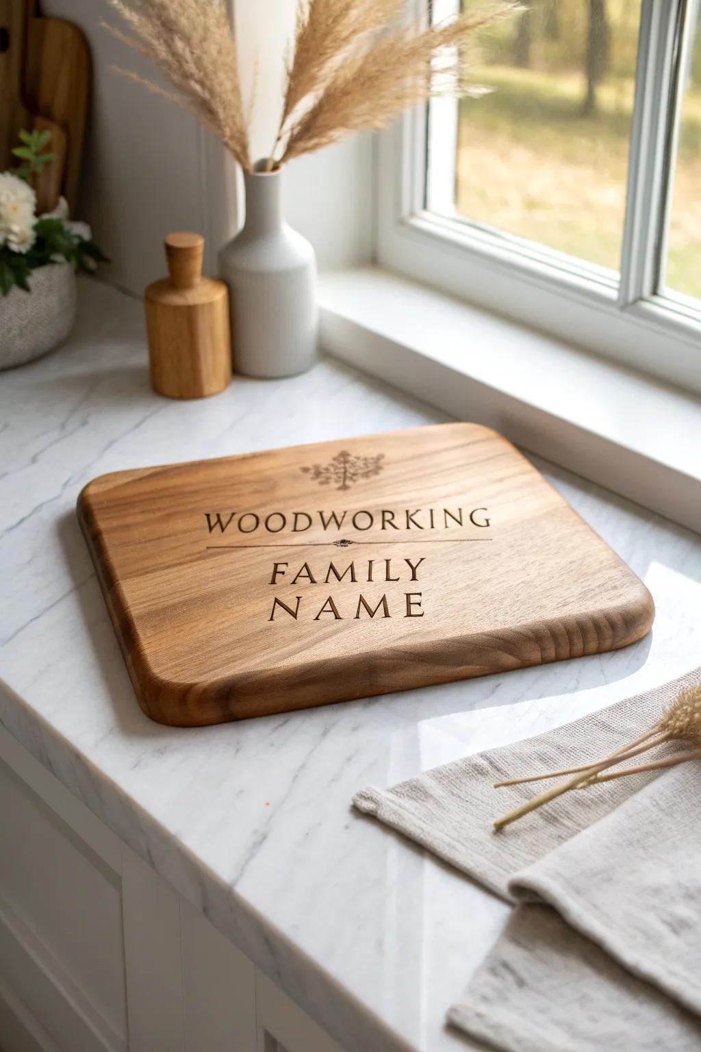 Add a personal touch to your home with a handcrafted engraved cutting board—a perfect blend of utility and art.