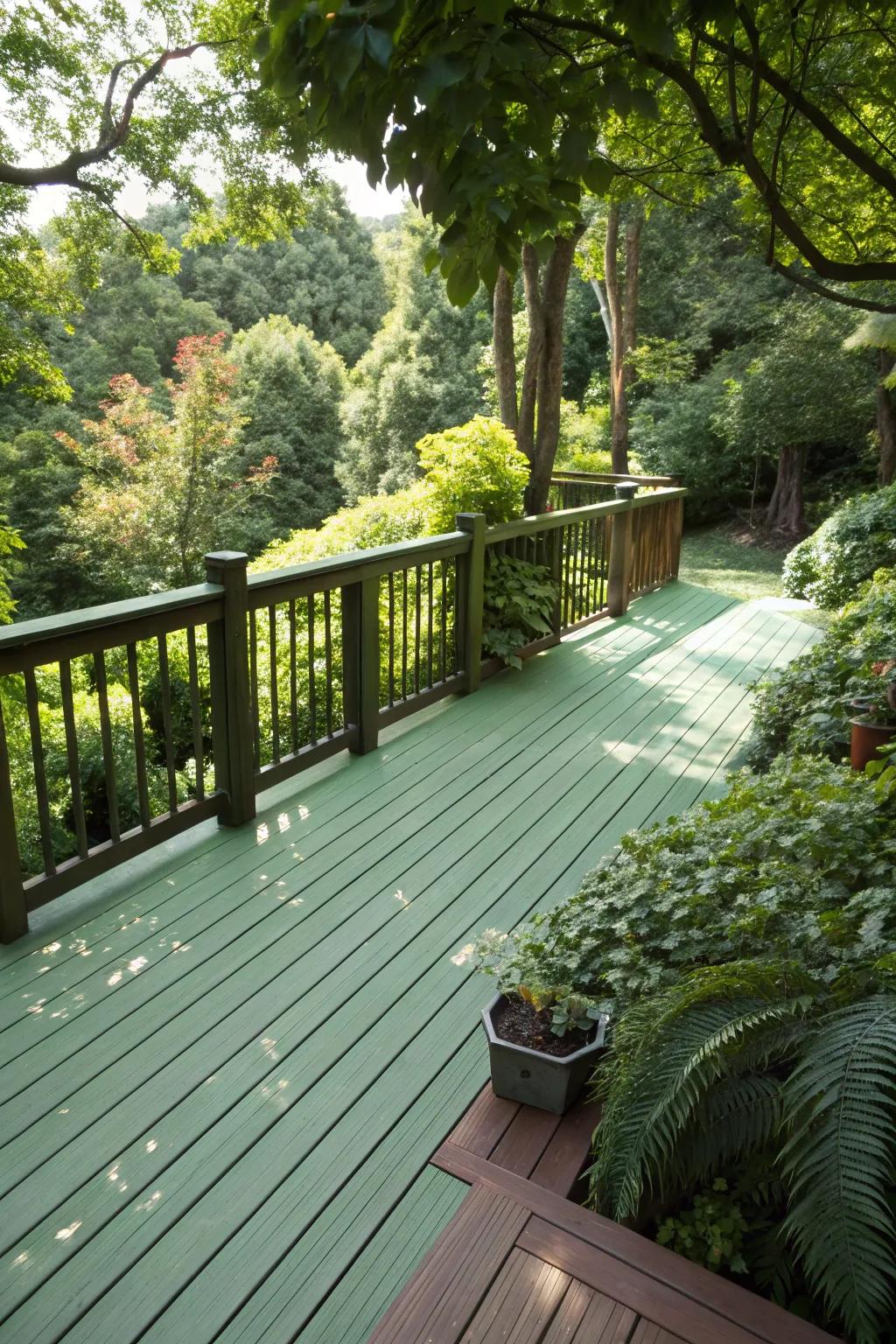 Transform your deck into a serene oasis with a stain that blends effortlessly with nature.