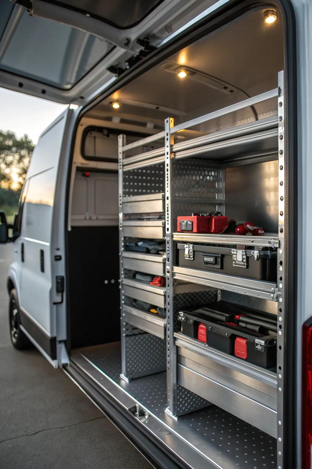 Organize your workspace with durable style: custom metal racks built to last.