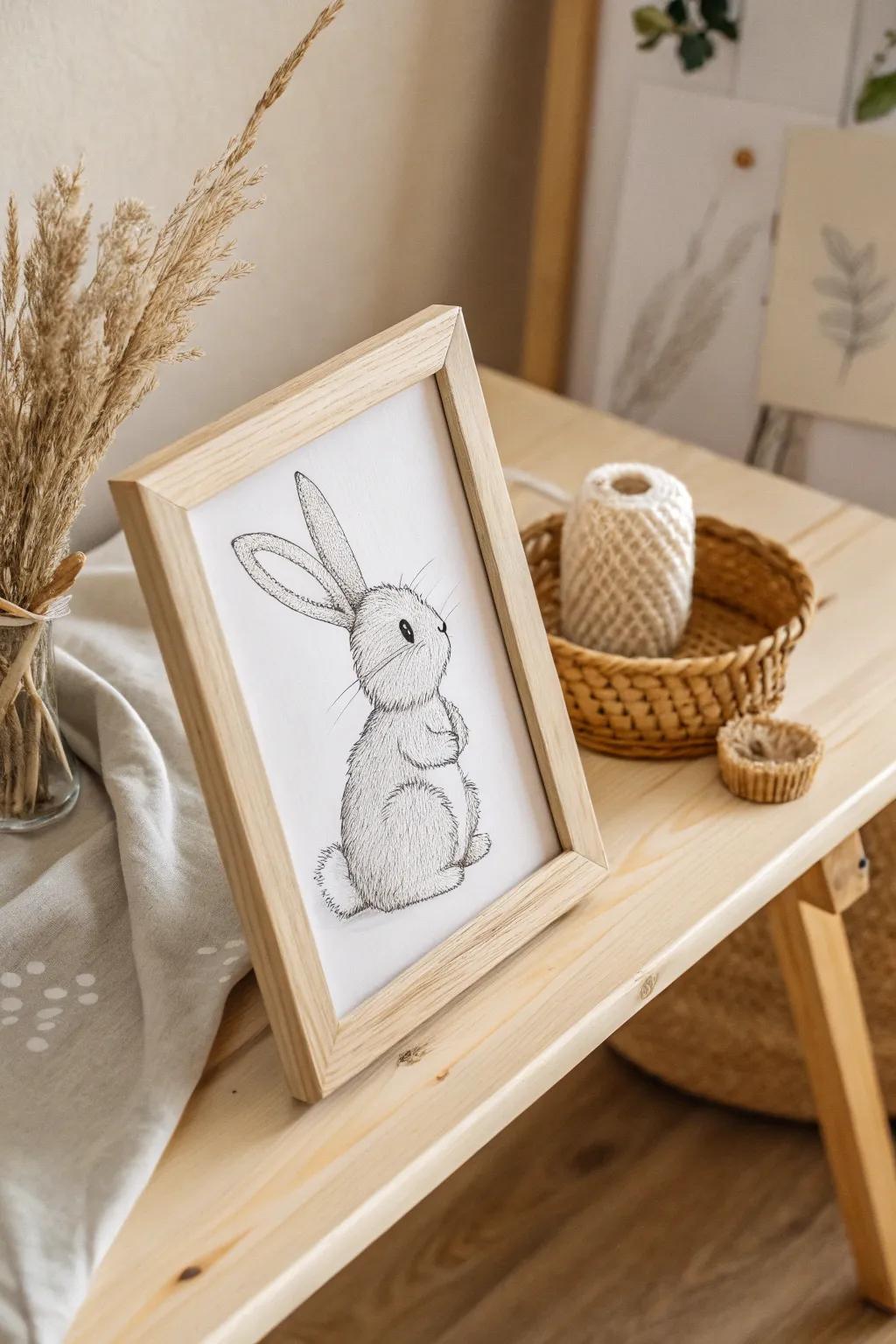 Embrace the charm of a whimsical cartoon bunny—where simplicity meets playful artistry.