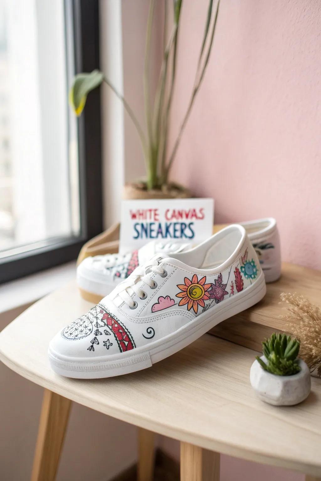 Step into the urban jungle with these graffiti-inspired kicks—where art meets fashion.