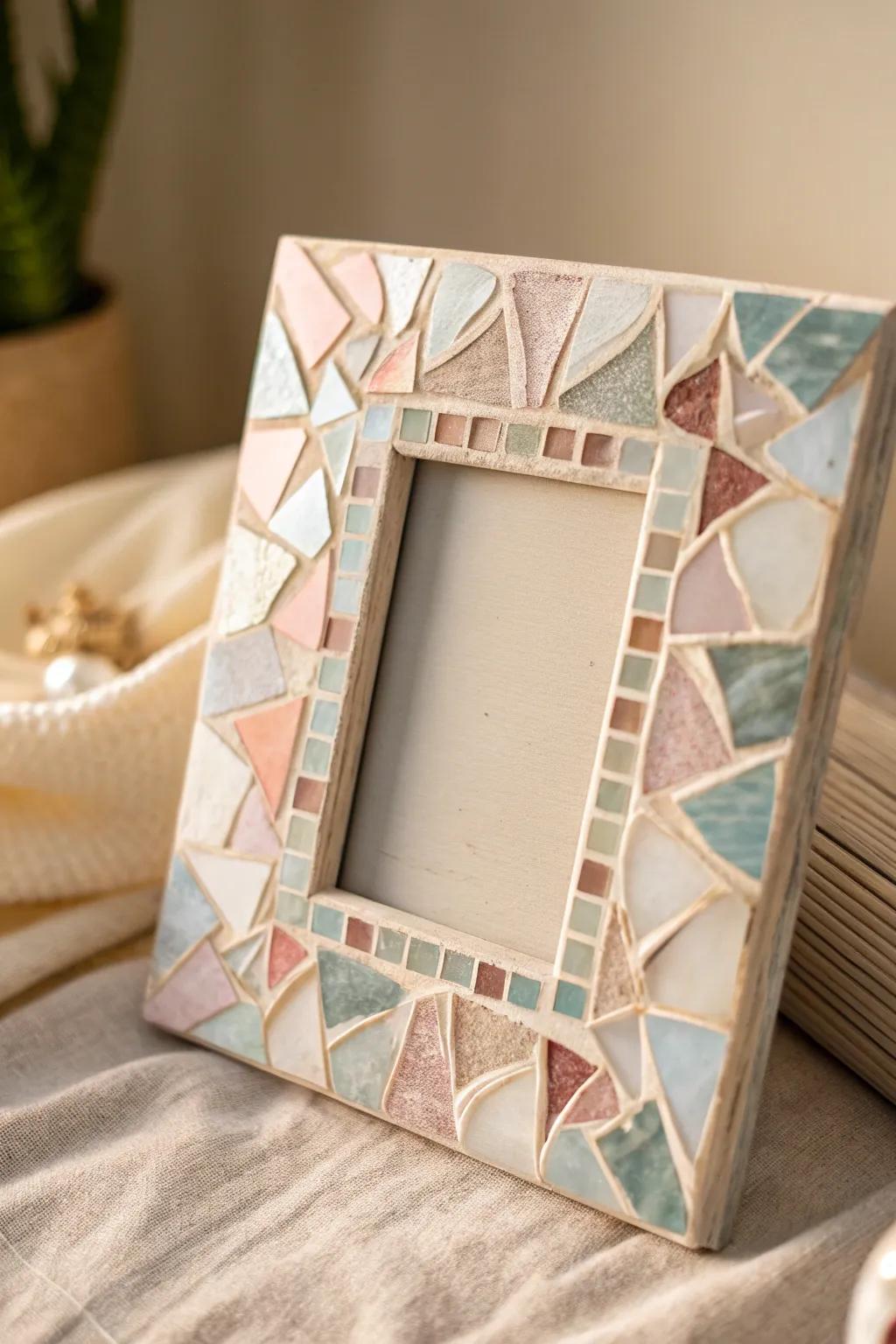 Elevate your cherished memories with a touch of handcrafted elegance: Mosaic Picture Frames.