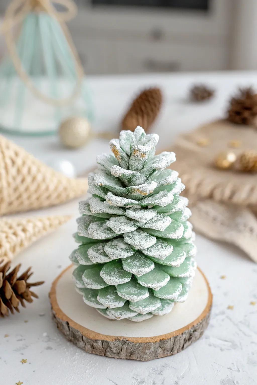 Transform nature's gifts into holiday magic with this charming pinecone Christmas tree. 🌲✨ #EcoFriendlyCrafts #ScandiBoho