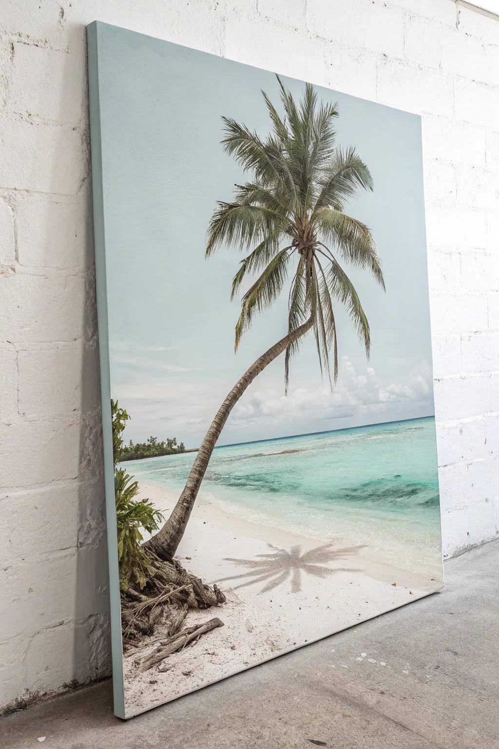 Embrace tropical tranquility with minimalist elegance.