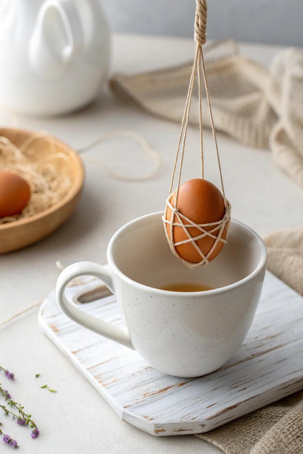 Elevate your egg drop game with this stylish rubber band suspension!