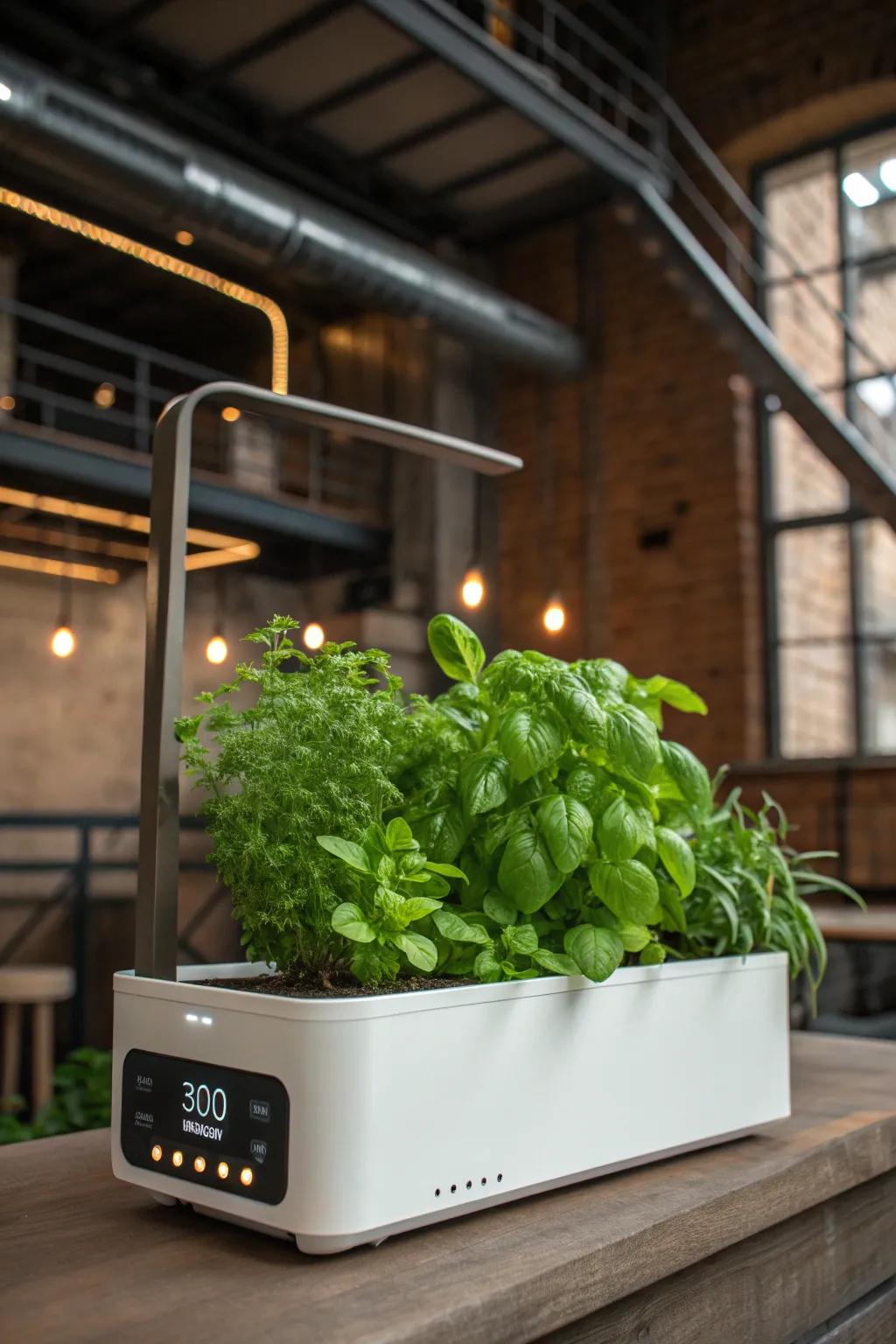 Elevate your space with the perfect fusion of tech and nature: a smart herb garden that cares for your plants with style.