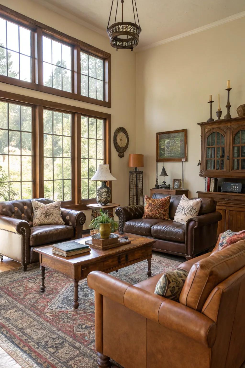 Achieve a curated look with eclectic furniture.