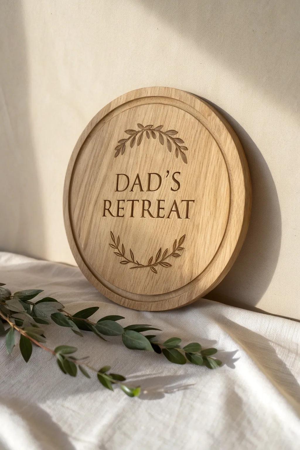 Celebrate Dad's space with a handcrafted touch of elegance.