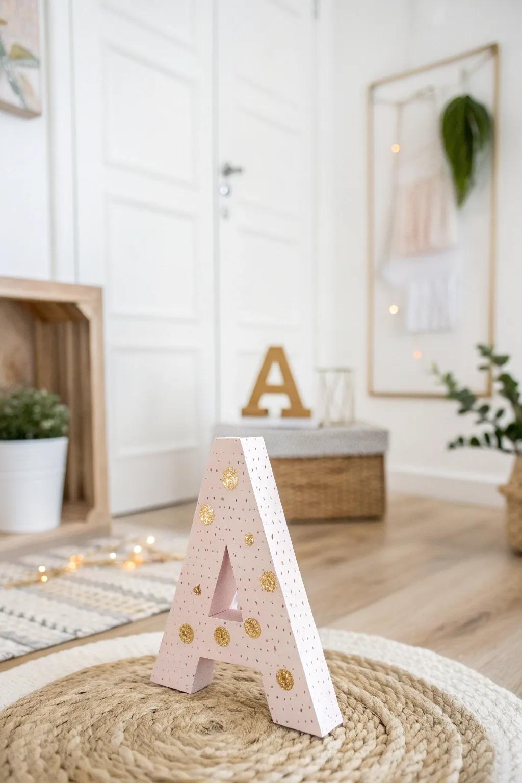 Add a personal touch to your space with custom foam board monograms. Perfect for a chic and cozy vibe!