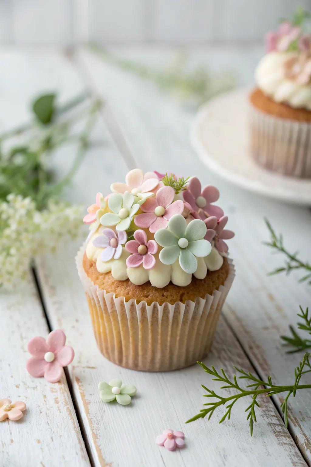 Elevate your dessert game with enchanting edible flower toppers, perfect for a springtime brunch.