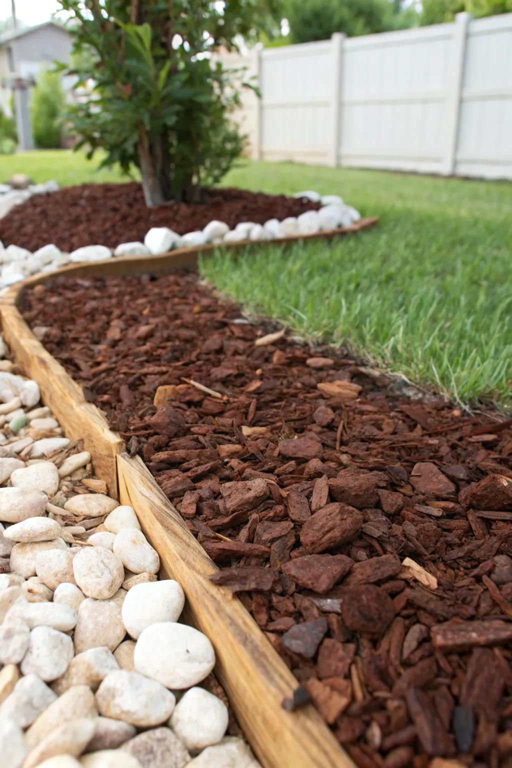 Transform your yard with the natural elegance of cocoa shell mulch—where beauty meets simplicity.