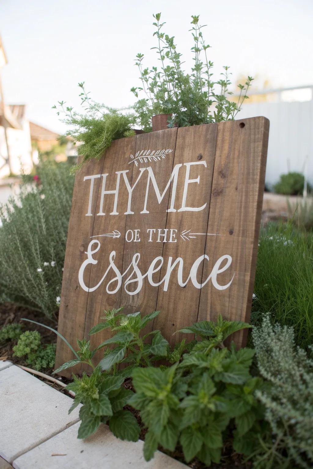 Add a playful touch to your garden with charming themed signage. #GardenArt #ScandinavianBoho