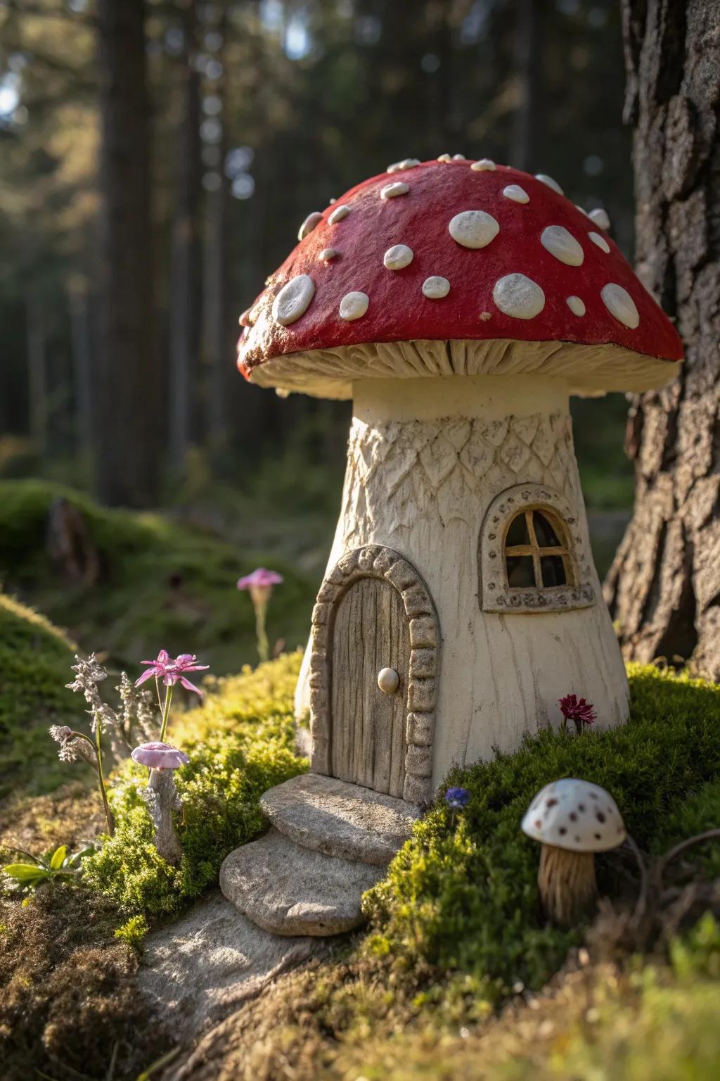 Discover the enchanting charm of whimsical mushroom houses, where fairytales come to life.