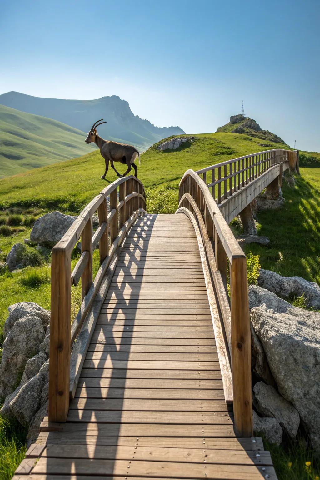 Elevate playtime with a rustic skywalk. Adventure awaits!
