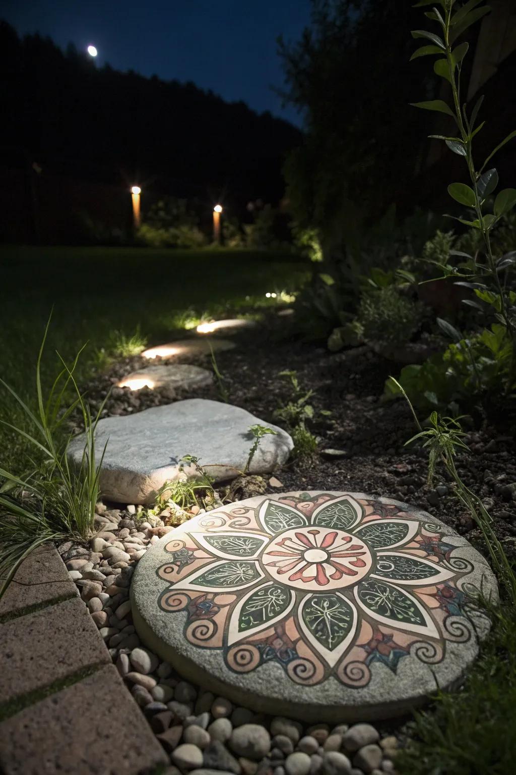 Illuminate your garden path with enchanting glow-in-the-dark stepping stones.