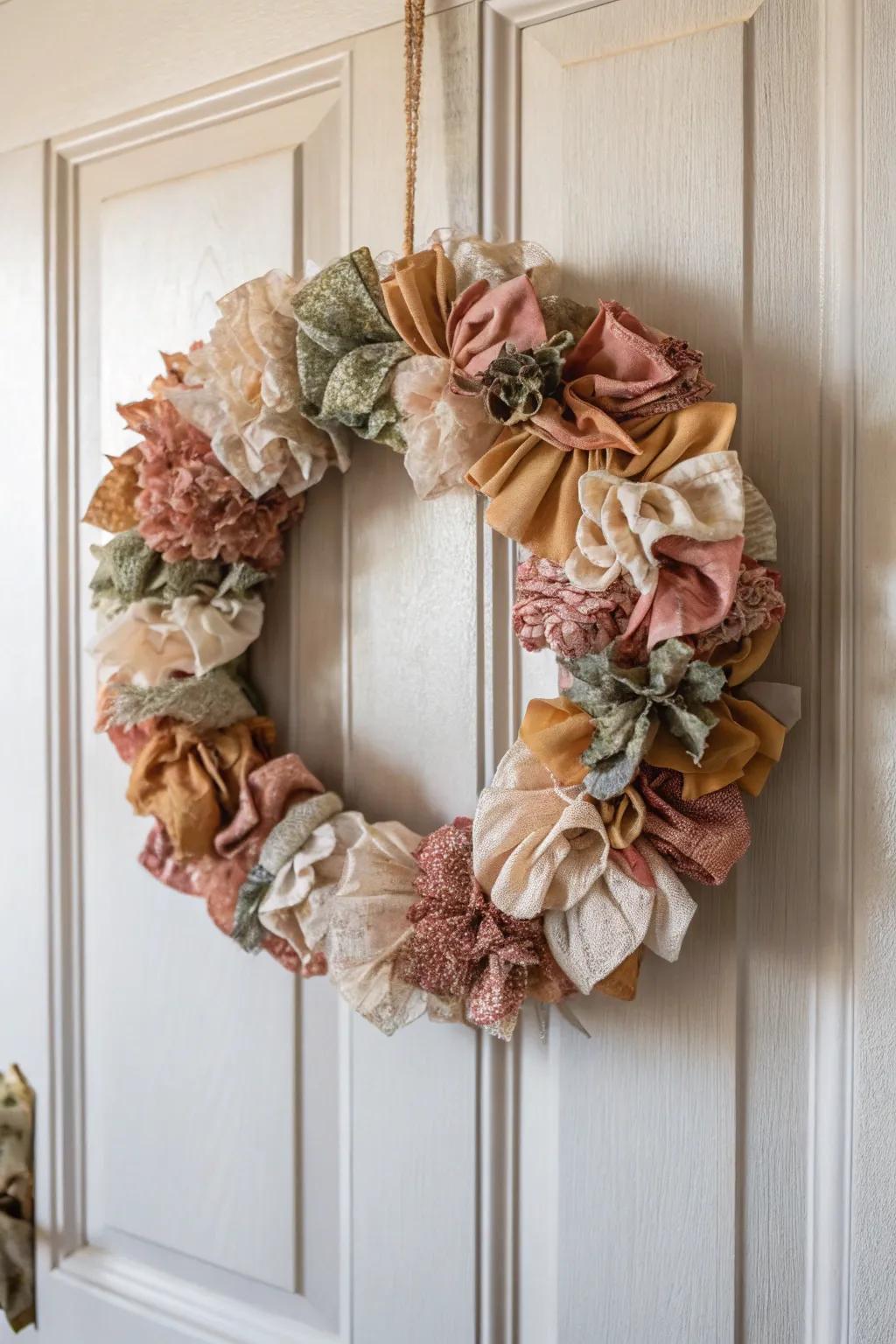 Transform your fabric scraps into a stunning centerpiece that celebrates sustainability and style.