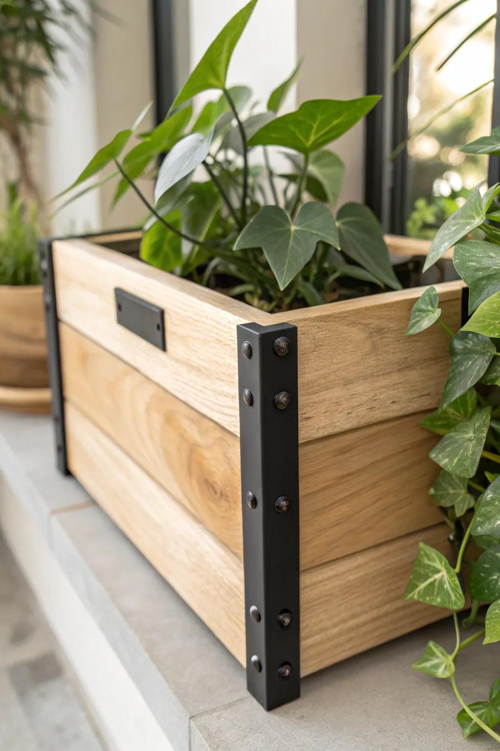 Enhance your planter's stability with stylish corner brackets—where minimalist design meets robust craftsmanship.